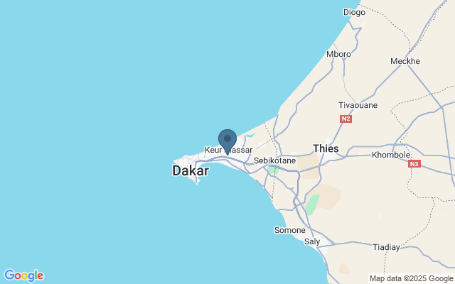 Kaart met locatie Markt in Dakar